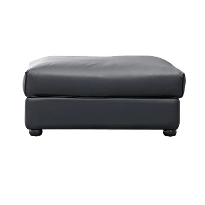 Living room sofa of solid wood leather