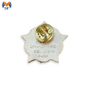 Star Flower Shape Lapel Pin Badge With Doamond