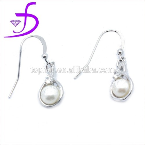 New arrivel wholesale 925 sterling silver magnetic pearl earrings for wedding