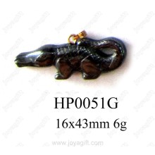 Pendentif crocodile hématite