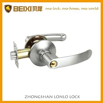 Satin Nickel reversible zinc handle tubular entry cylinder door lock