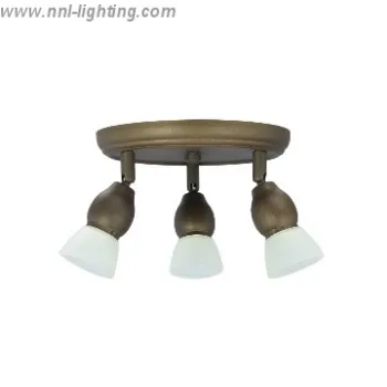 3-Light Bronze Wall Light Fixture