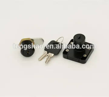 black powder coated cam locking file cabinet lock