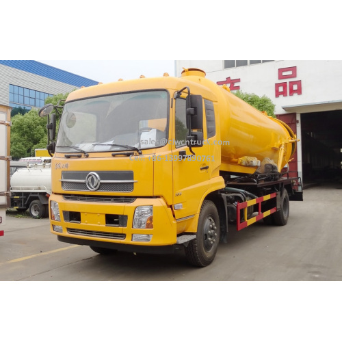 Caminhão de esgoto a vácuo Dongfeng TJ 10m³ novíssimo