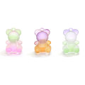 Hottest Bicolors Bear Shape Flatback Resin Beads Cabochon Charms Pretty Animal Kids Bags Keychain Ornament Diy Art Craft