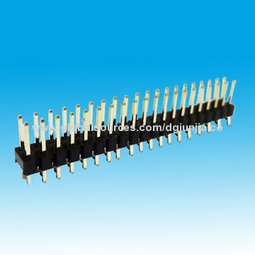 2.54mm (0.100-inch) Pitch Header, Dual-row, 2.5mm Height, Gold Flash, PA6T
