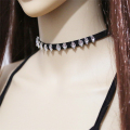 Strass Choker accessoire fluweelzwart ketting voor vrouwen