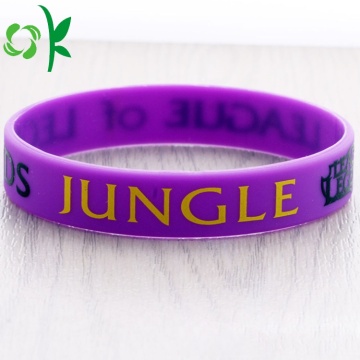 Eco-friendly Common Silicone Printing Logo Bracelet/Bangles