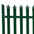 2.1m section Galvanized and metal security palisade fencing