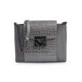 Damen Leder Kuriertasche Mini Bag Crocodile