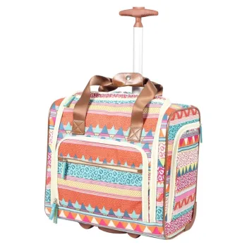 Lightweight Weekender Overnight Business luggage with 2 Rolling Wheels - Under Seat 15 Inch Carry-On Bag