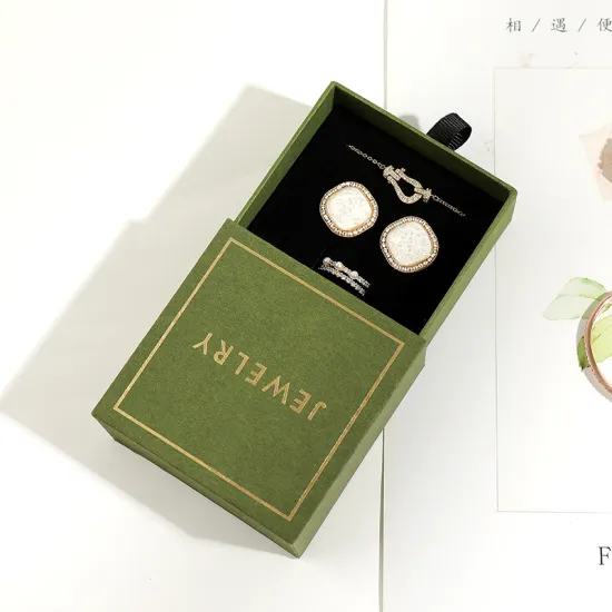 Custom Luxury Jewelry Boxes: Gold Foil Cardboard Jewellery Box and Bags for Exquisite Packaging