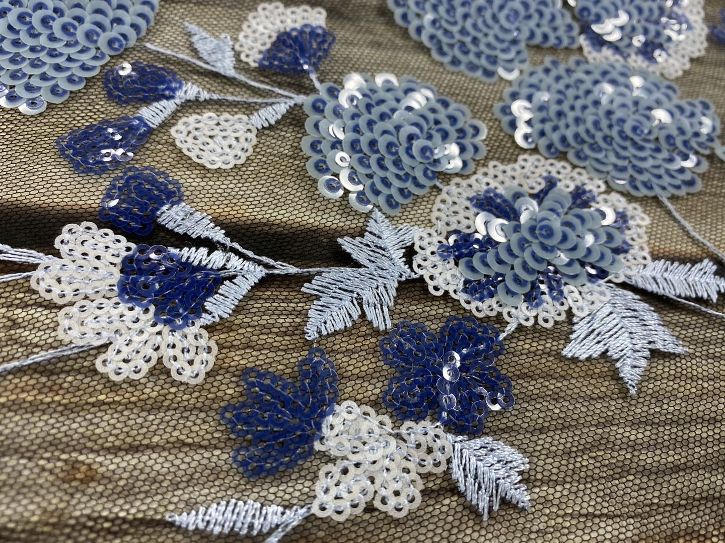 Dull Sequin Embroidery Fabric