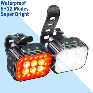 Ultra Bright Electric Bicycle Light Set - Προβολέας και φως ουράς για νυχτερινή ιππασία