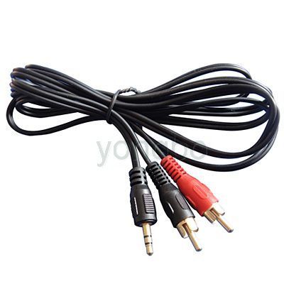 2 RCA plug to 3.5 stereo plug RCA cable