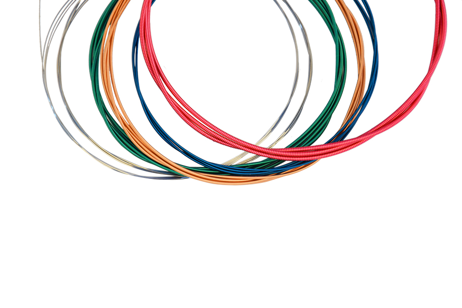 Colorful Acoustic Guitar Strings