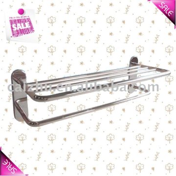 Metal bathroom towel hanger