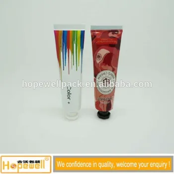 2017 Gangzhou manufacturers good quality paint tube packaging laminated cosmetic cream tubes