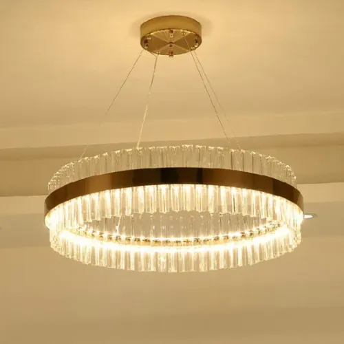 Современная висящая роскошная люстра латунная хрустальная потолочная лампа