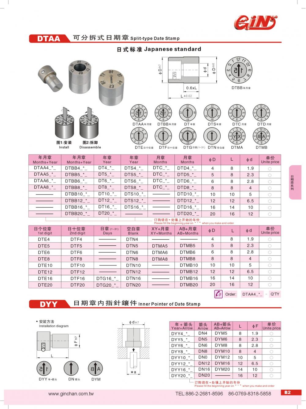 Precision Separable Date Stamp for Injection Mold Parts