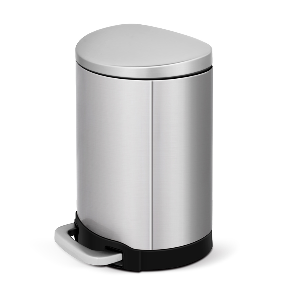 Stainless steel household trash can