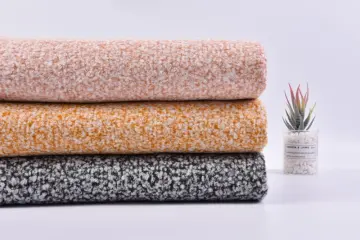 Polyester Two color knitted boucle coat fleece fabric