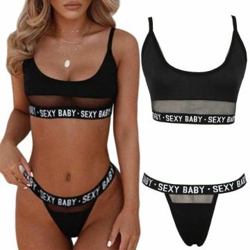 Ultra-Thin Sexy Lingerie Set for Women - Bra and Panty