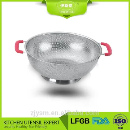 18/8 stainless steel silicone pasta colander