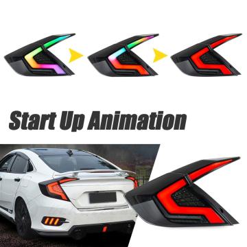 HCMOTIONZ RGB LED Taillights For Honda Civic 2016-2021