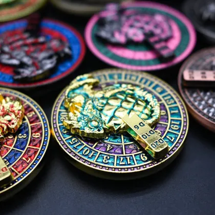 Fancy Baby Dragon Fingertip Gyro DND Metal Dice