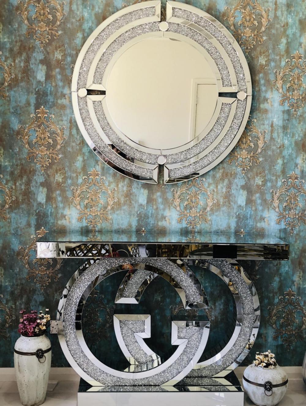 Console et miroir en miroir GG