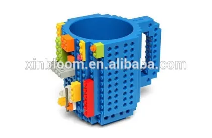 creative LEGO building block modeling DIY asembly plastic mug