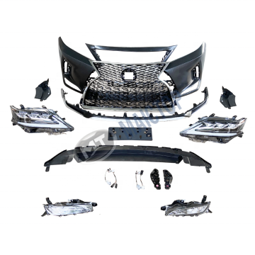MAICTOP Car Front Bumper Grille 3 Lens Headlight Upgrade for RX350 2009-2015 to 2020 Model