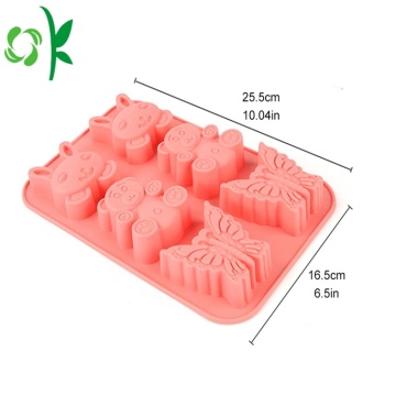 Oval Shaped Silicone Cake 3D Design Cake Mold