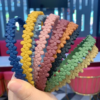 Plum Candy Color Women's Face Wash Headband Resin Hair Accessories