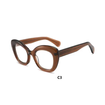 Round Vintage Acetate Designer Glasses Frames: Luxury Brand Eyewear for Men and Women - Myopia & Optical Prescription Eyeglasses