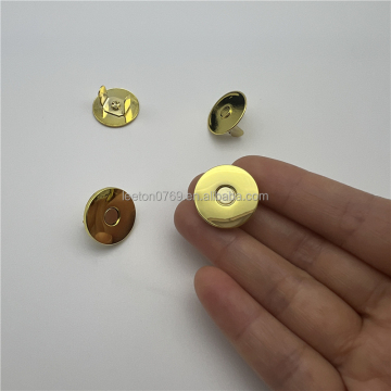 18 x 2mm Shiny KC Gold Magnetic Button Clasp for Bags - Ultra Thin and Strong Brass