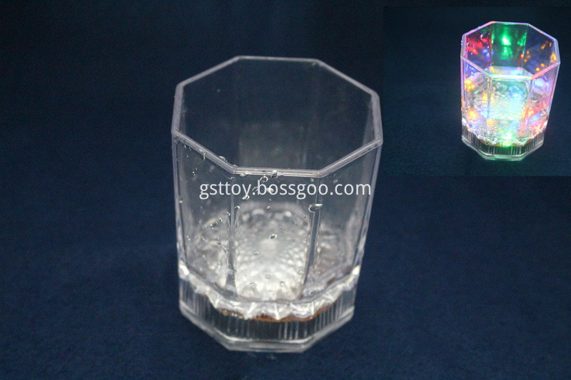 Flashing Plastic Short Octagon Cup