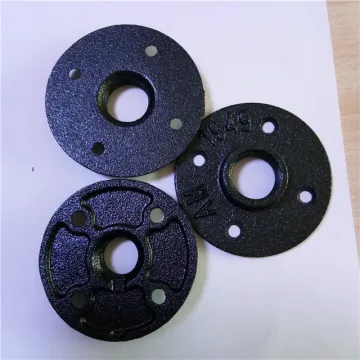Malleable Iron Pipe Fittings Wall Floor Flange Industrial