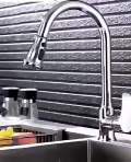Black Basin Sink Mixer Waterfall Faucets Bathroom Water Tap