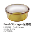 Round Shape Heat-resisting Glass Fresh Storage Bowls