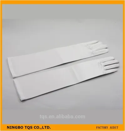 Hot Sale Bridal White Long Stain Gloves