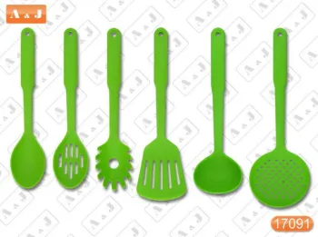 6PCS Nylon Kitchen Tools Set with Green