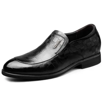 Height increasing elevator shoes genuine leather dress shoes