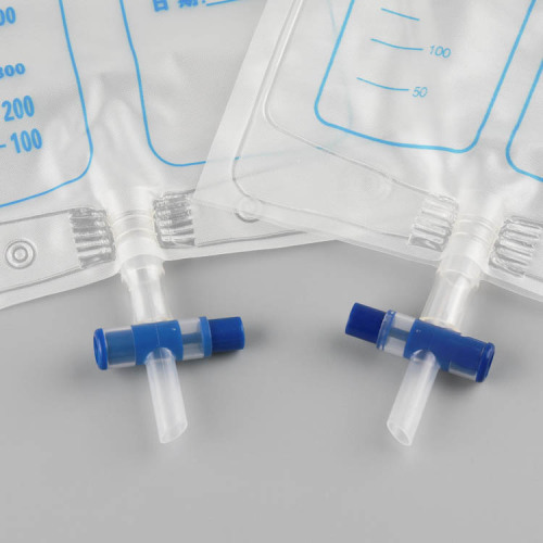 Medical T-valve for urinary bag