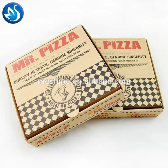 Take away brown kraft paper custom pizza box, corrugated box for pizza, pizza hut pizza box