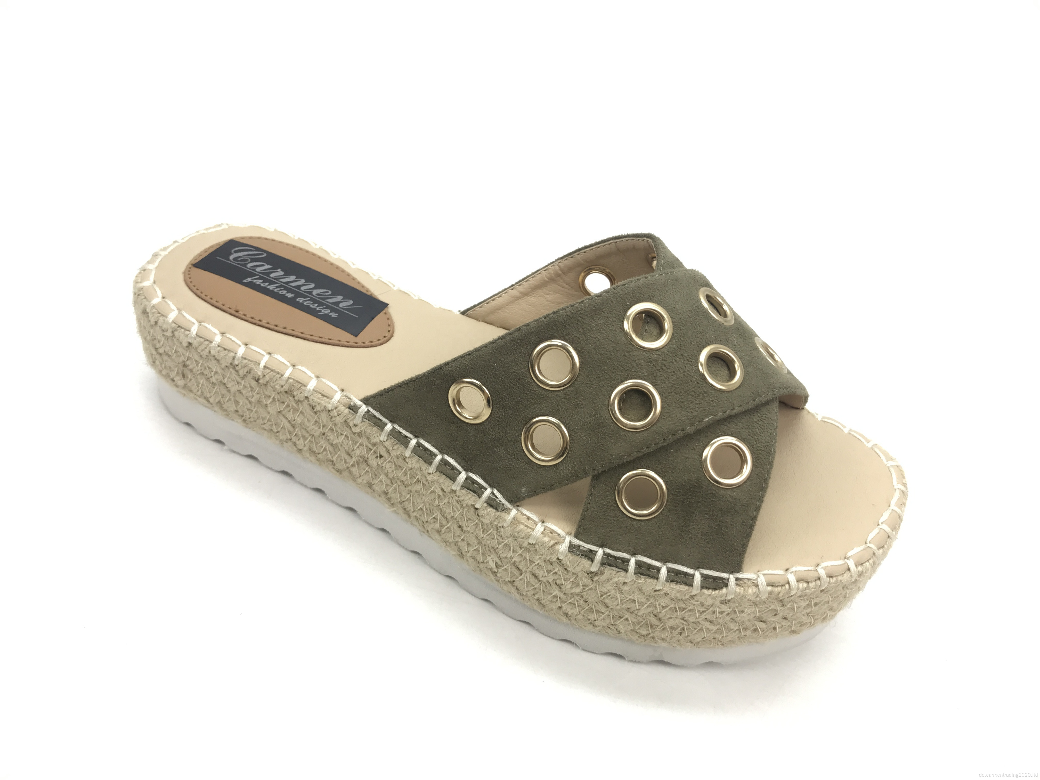 Damen Espadrilles Open Tobe Slide Slipper Plattform Sandalen