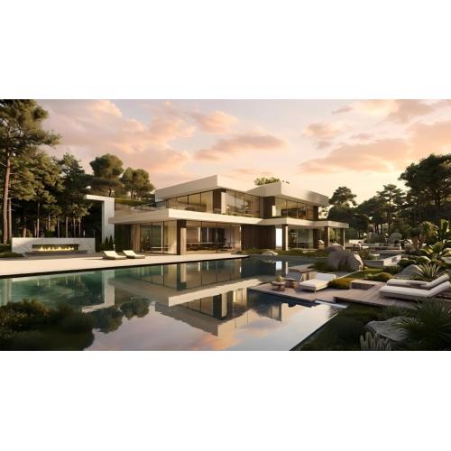 Janela deslizante panorâmica de alumínio com 4 painéis Série Jazz