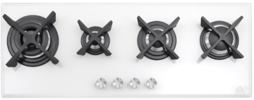Hob in vetro temperato con 4 bruciatori