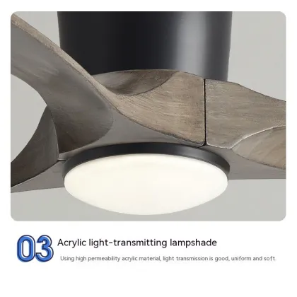 High Wind Solid Wood Ceiling Lights with Fan - LED Ceiling Fan Light with Fan and Light for Ceiling